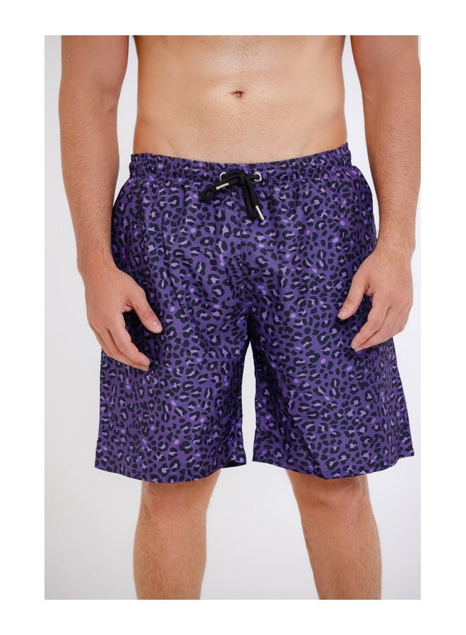 WHITE RABBIT Printed swim shorts with side pockets  - Image 1