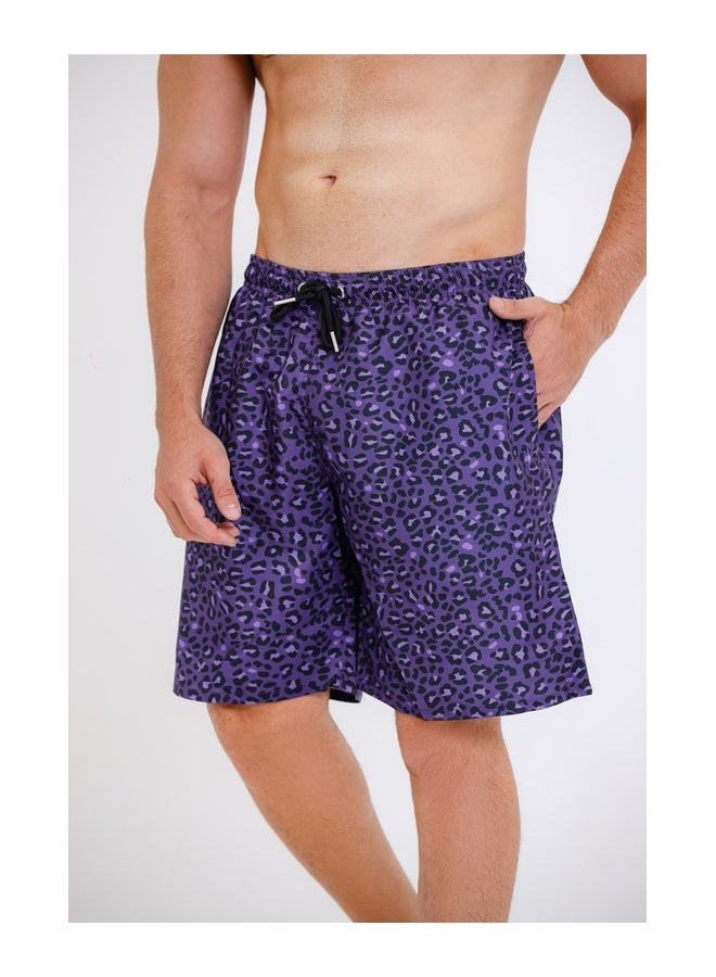 WHITE RABBIT Printed swim shorts with side pockets  - Image 4