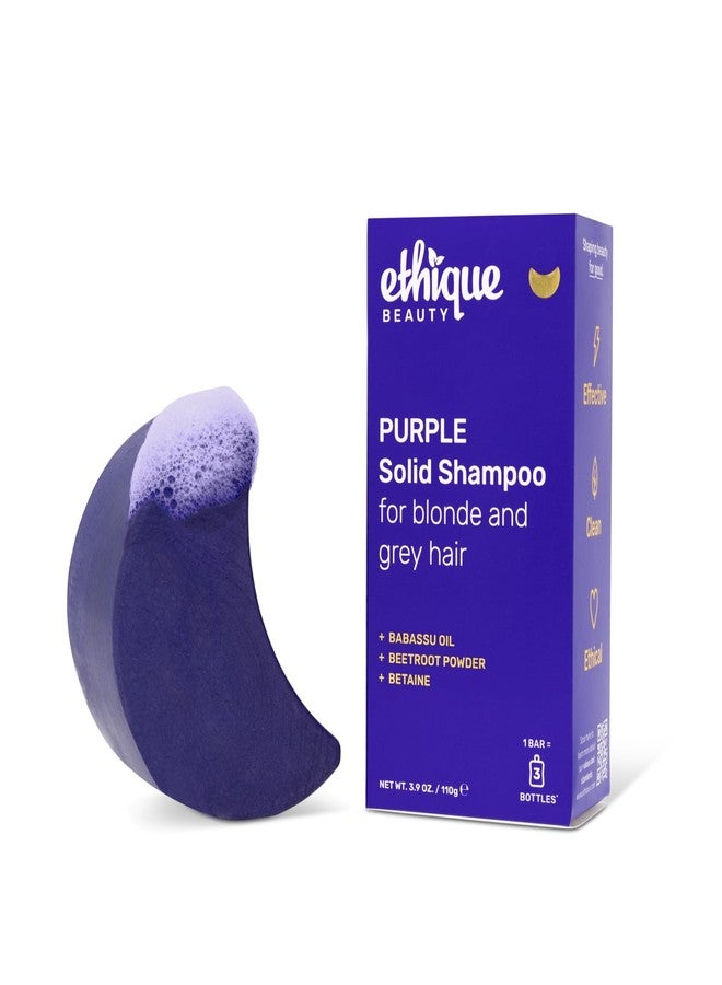 Ethique Purple Shampoo Bar for toning brassy hair - Plastic-Free, Cruelty-Free, Vegan, 3.88 oz - Formerly Tone It Down - Image 1