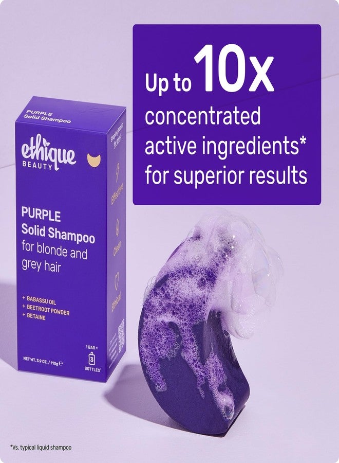 Ethique Purple Shampoo Bar for toning brassy hair - Plastic-Free, Cruelty-Free, Vegan, 3.88 oz - Formerly Tone It Down - Image 5