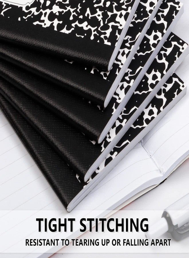 feela 70 Pack Mini Composition Notebook Bulk, Cute Pocket Composition Note Pad, Small Journal Notebooks for Students College School Supplies, 4.5" X 3.25", Narrow Ruled, Black Marble Covers - Image 5