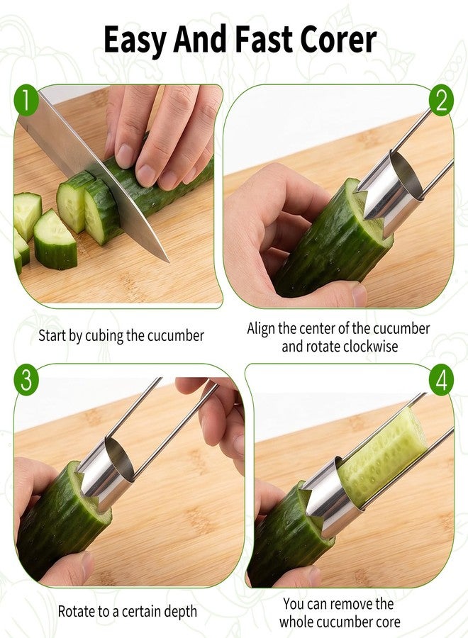 Thrymme 4 Pcs Bell Pepper Corer, Vegetable Corer Stainless Steel for Bell Pepper, Jalapeno, Pineapple, Pear, Apple, Tomato Kitchen Gadget - Image 5