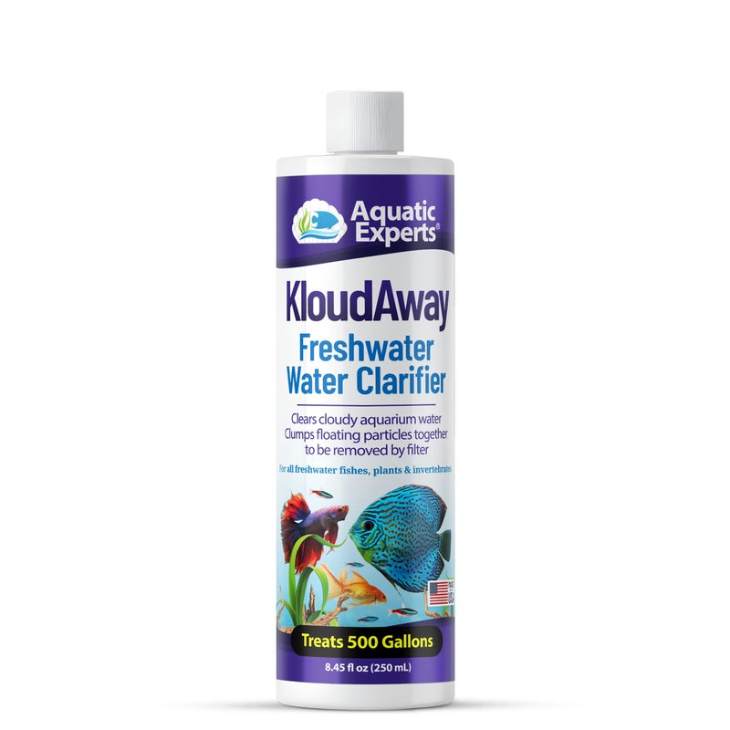 Aquatic Experts KloudAway Freshwater Aquarium Water Clarifier - Clears Cloudy Water, Water Clarifier for Fish Tank, Made in USA, Aquatic Experts (250 ml) - Image 1