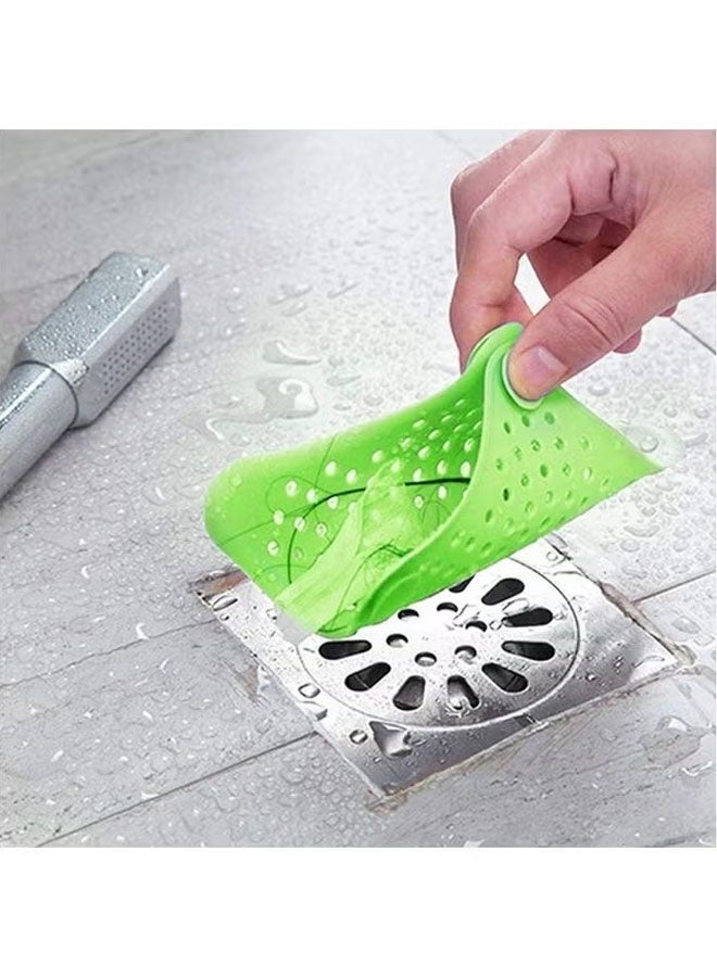 Shower Drain Hair Catcher 10 Pcs - Flexible Bathroom & Shower Drain Cover - Silicone Sink Strainer, Multipurpose - Star Shaped Drain Cover Kitchen Sink - Image 3