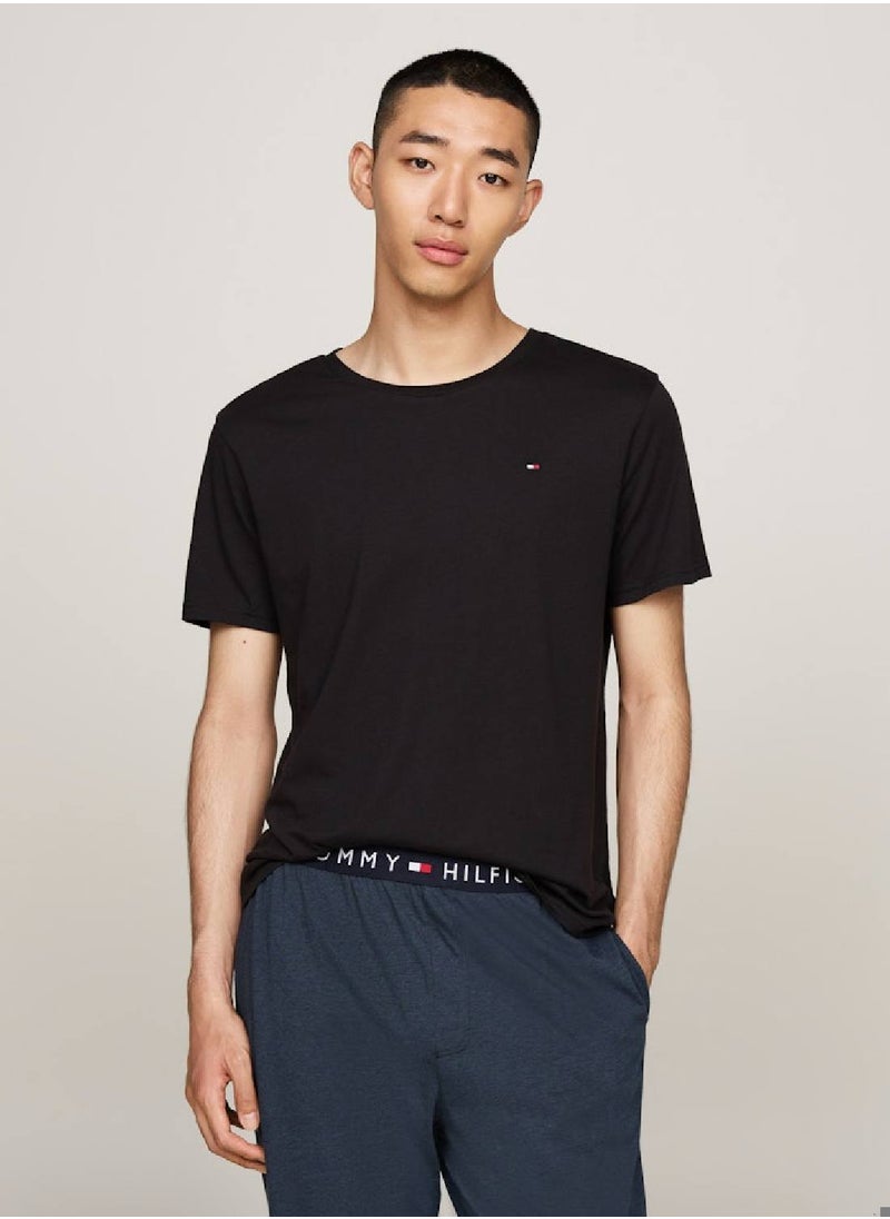 TOMMY HILFIGER Men's 3-Pack Signature Embroidery T-Shirts - Cotton, Multicolour  - Image 2