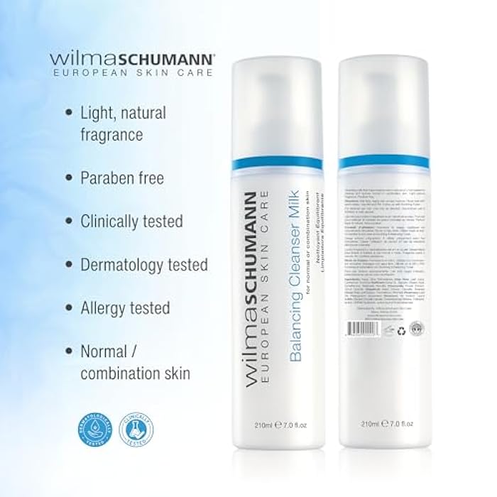 WILMA SCHUMANN Balancing Facial Cleanser Milk, Daily Face Wash, Facial Cleanser for Normal Skin, 7 oz - Image 4
