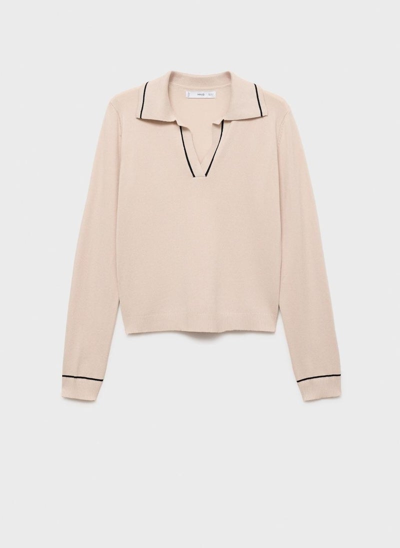 MANGO - Jersey With Contrasting Lapels And Trims - Image 1
