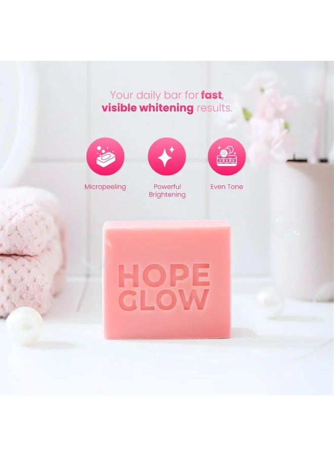 HOPE GLOW صابون الأمل المتألق الأبيض المكثف - عناية متقدمة لتفتيح البشرة الناعمة والصحية - Image 3