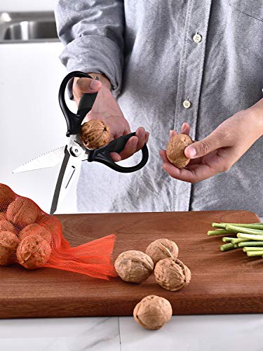 Gerior Kitchen Shears Come-Apart - Heavy Duty Culinary Scissors for Cutting Poultry, Fish, Meat, Food - Large Size (9.25”) - Ultra Sharp Blade - Black Handle - Image 5