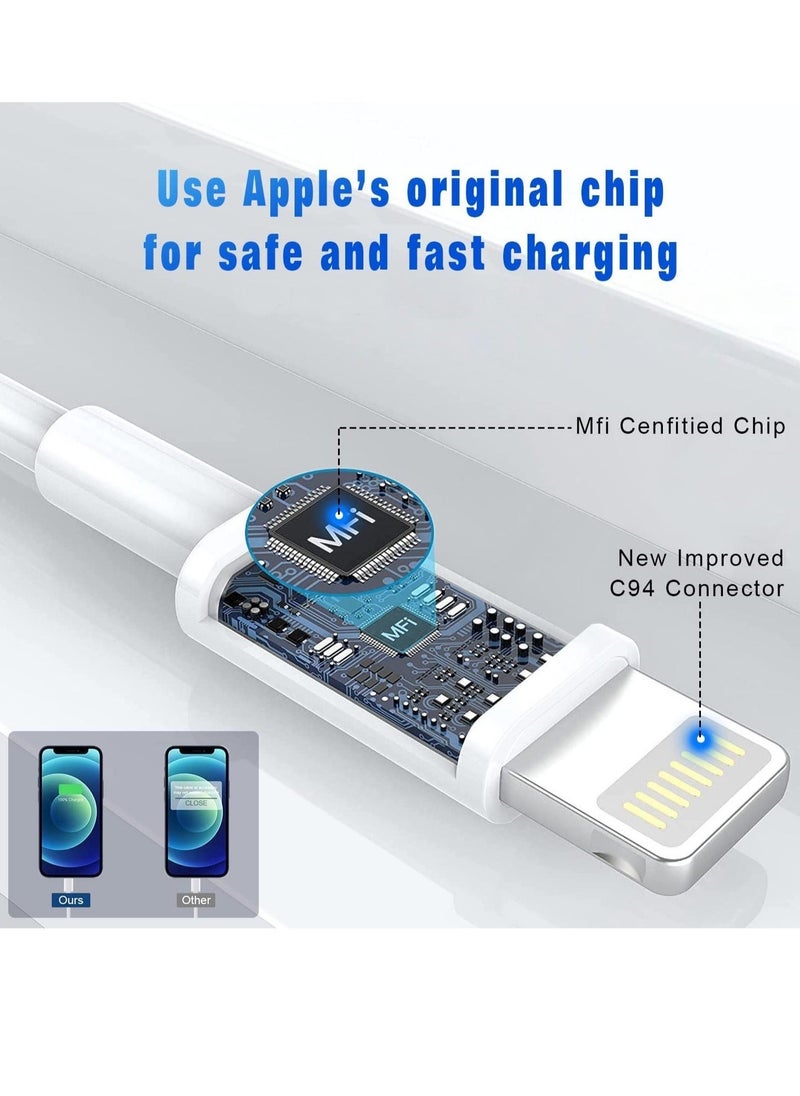 Raxoom USB C to Lightning Cable 3PACK 2M Fast Charger Cable, iPhone Charger Cord Compatible with iPhone 14/13/12/11 Pro Max/XS MAX/XR/XS/X/8/7/Plus - Image 2