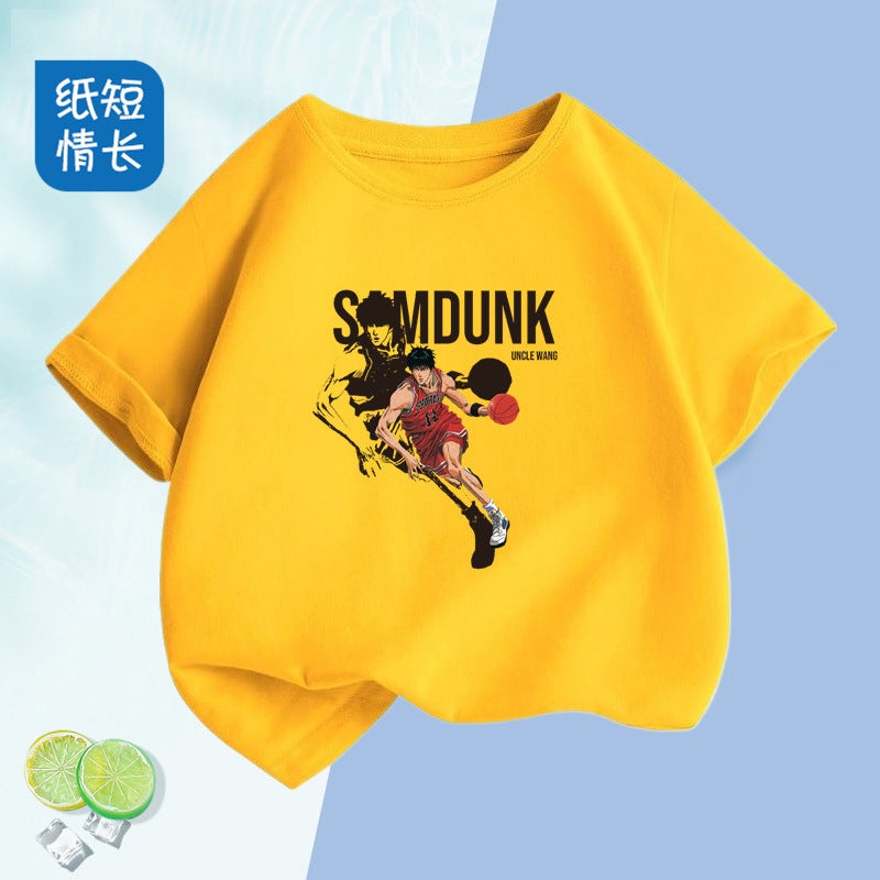 2381# New Boys Short-Sleeved T-Shirt Cotton Big Boys Summer Loose Children'S Short-Sleeved T-Shirt - Image 3