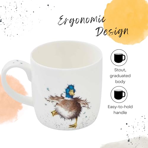 Royal Worcester Wrendale Designs 11oz Mug, Guard Duck - Bone China Tea Cup for Rustic Kitchens, Country-Inspired Cottagecore Drinkware, Dishwasher & Microwave Safe Cup for Daily Use - Image 3