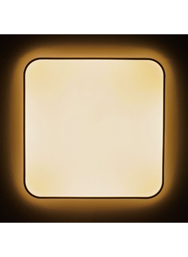 Milano 72W 3-In-1 Dimmable Square LED Ceiling Light With Remote, Modern Indoor Flush Light For Rooms - Image 4