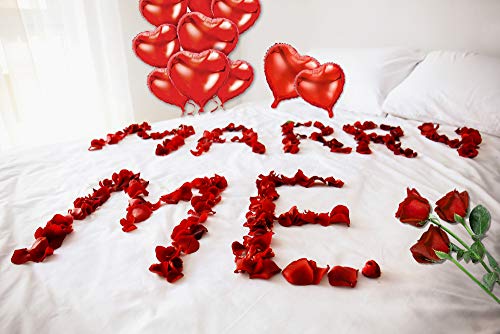 kortes I Love You Balloons and Heart Balloons Kit with Rose Petals, Valentines Day Decorations for Party - Image 5