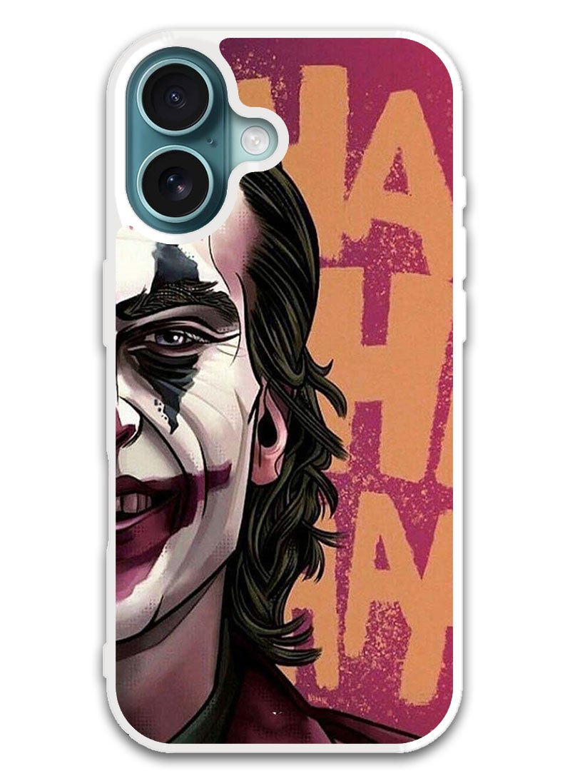 Theodor Protective Case Cover For APPLE IPHONE 16 Plus Joker HaHaHa (White Bumper) - Image 1