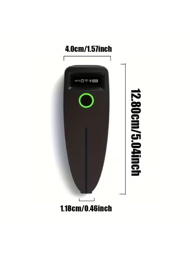 Wireless Bluetooth Mini Handheld Barcode Scanner Type-C, Portable 1D & QR Code Reader with Lanyard and Memory Storage for Logistics, Supermarket & Warehouse - Image 4