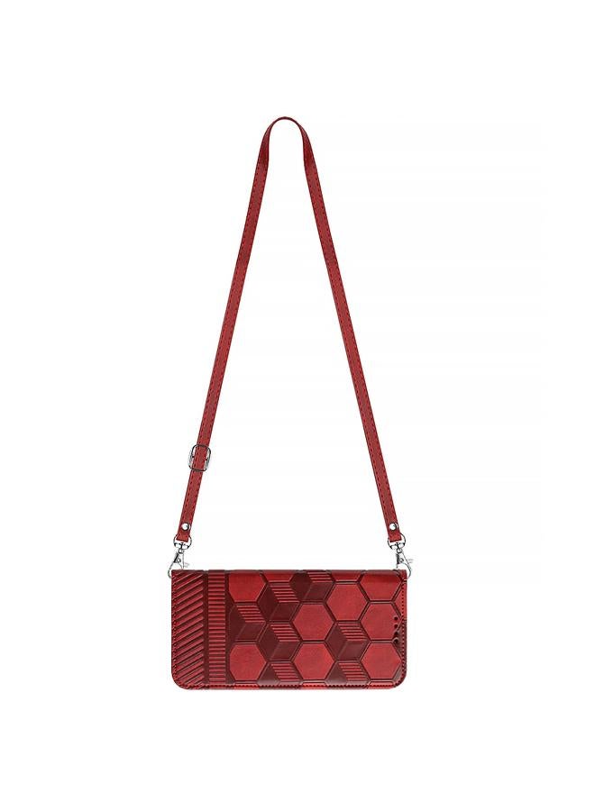 S-TOP Case For iPhone 15 Plus Crossbody Football Texture Magnetic PU Phone Case - Image 4