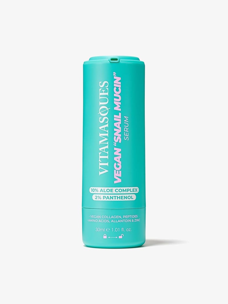 Vitamasques Vegan Snail Mucin Serum Moisturizer With Aloe Vera Complex Korean Skin Care 101 fl oz