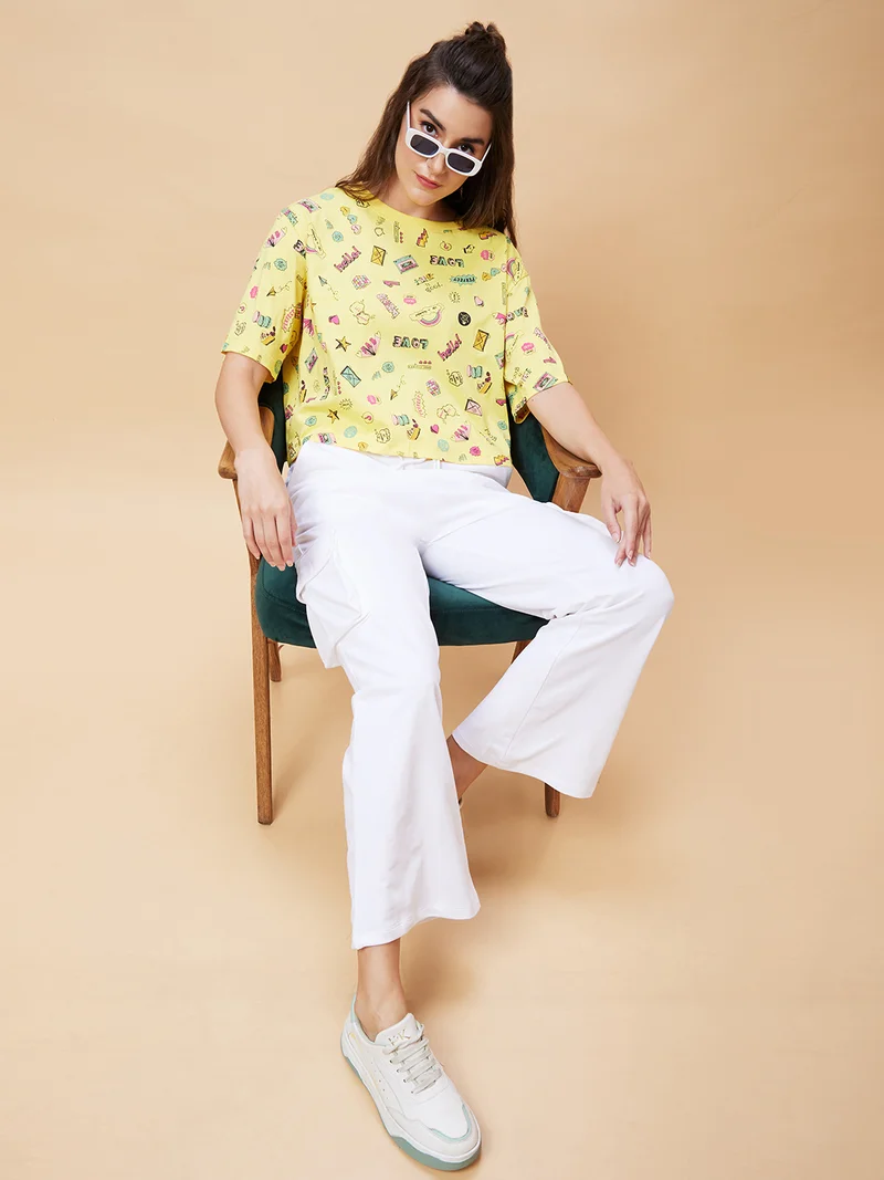 globus Women High-Rise Pure Cotton Straight Leg Bootcut Trousers