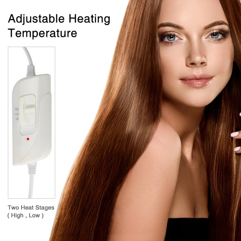 هايلي كير مجفف شعر Thermal Treatment Hair Cap Heating Steamer Nourishing Care Accessories Bonnets for Women Hair Dryer Home Spa Salon Styling - Image 5