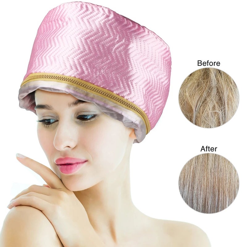 هايلي كير مجفف شعر Thermal Treatment Hair Cap Heating Steamer Nourishing Care Accessories Bonnets for Women Hair Dryer Home Spa Salon Styling - Image 2