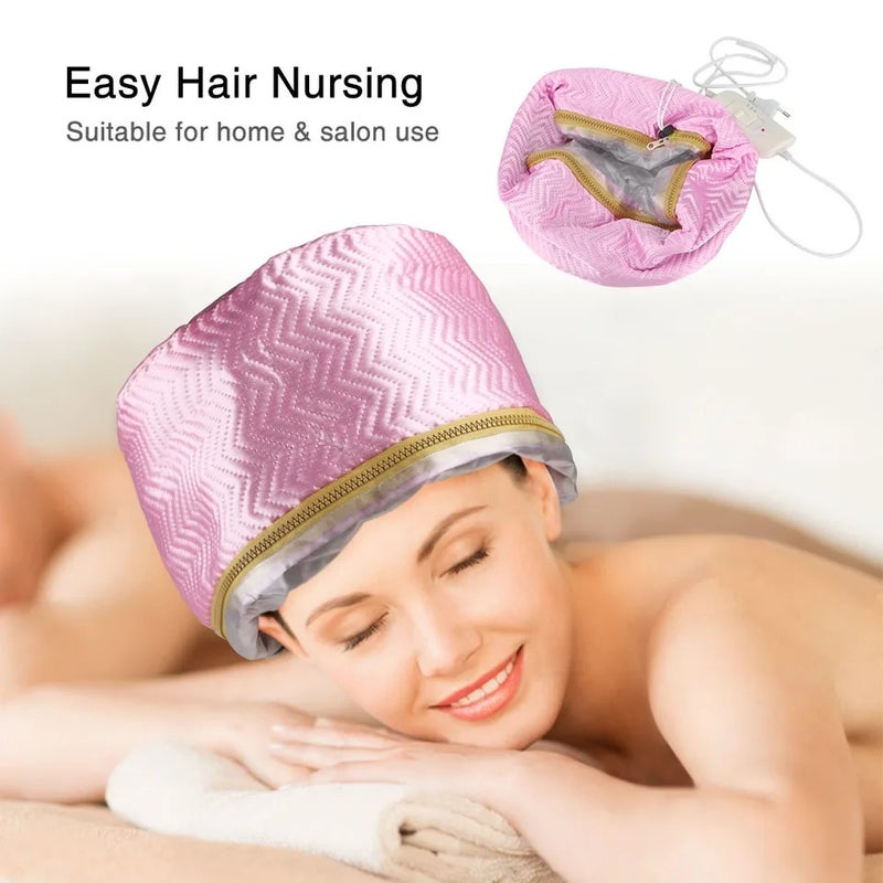 هايلي كير مجفف شعر Thermal Treatment Hair Cap Heating Steamer Nourishing Care Accessories Bonnets for Women Hair Dryer Home Spa Salon Styling - Image 3