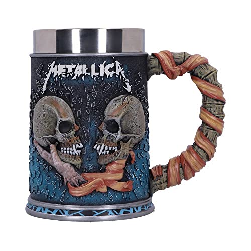 Nemesis Now Metallica Sad But True Tankard 15.5cm, Resin, Blue, Officially Licensed Metallica Merchandise, Inspired by Pushead Artwork, Cast in the Finest Resin, Expertly Hand-Painted - Image 2