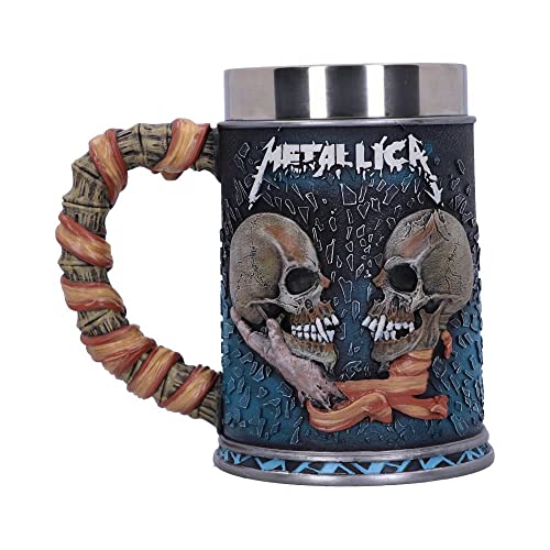 Nemesis Now Metallica Sad But True Tankard 15.5cm, Resin, Blue, Officially Licensed Metallica Merchandise, Inspired by Pushead Artwork, Cast in the Finest Resin, Expertly Hand-Painted - Image 5