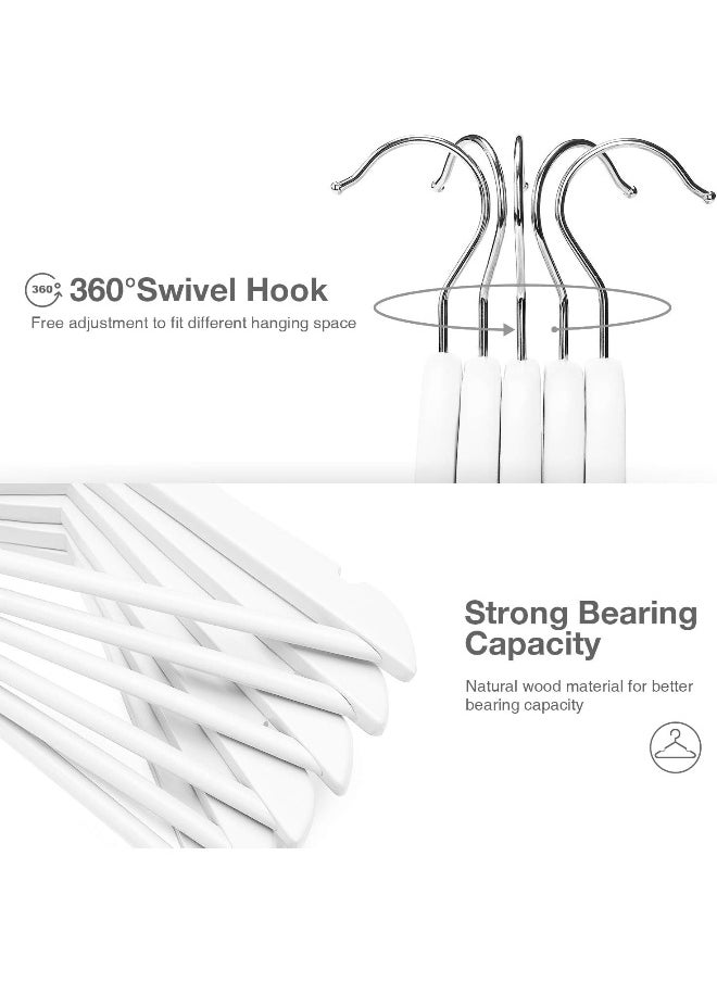 HOUSE DAY HOUSE DAY 20 Pack White Colour Children's Wooden Clothes Hangers  - Image 3