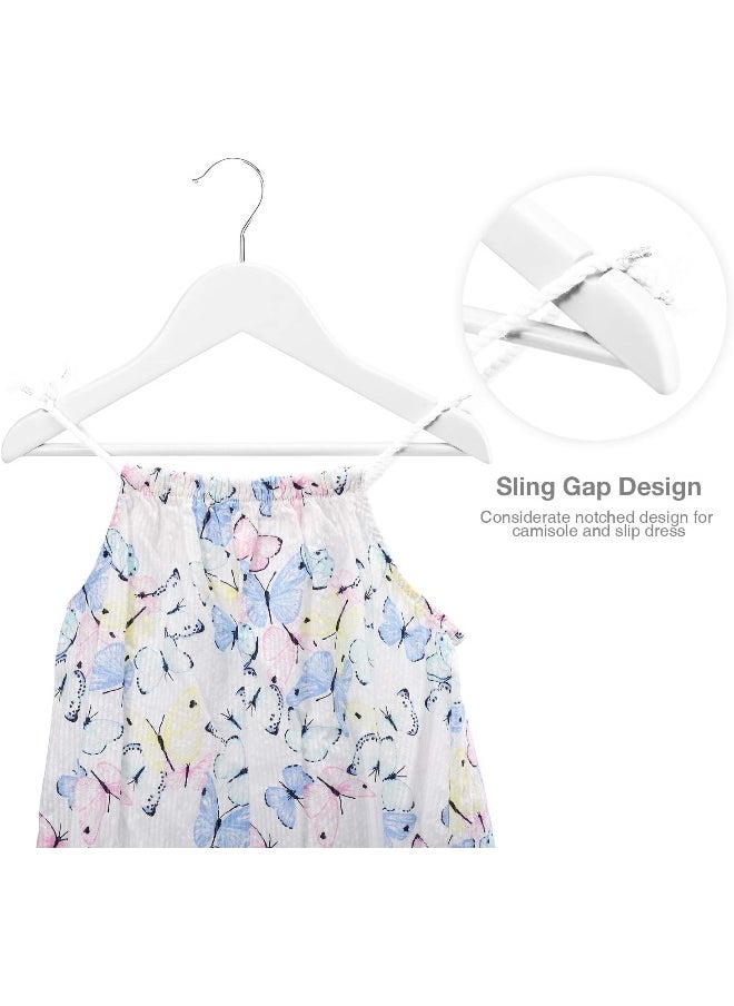 HOUSE DAY HOUSE DAY 20 Pack White Colour Children's Wooden Clothes Hangers  - Image 4