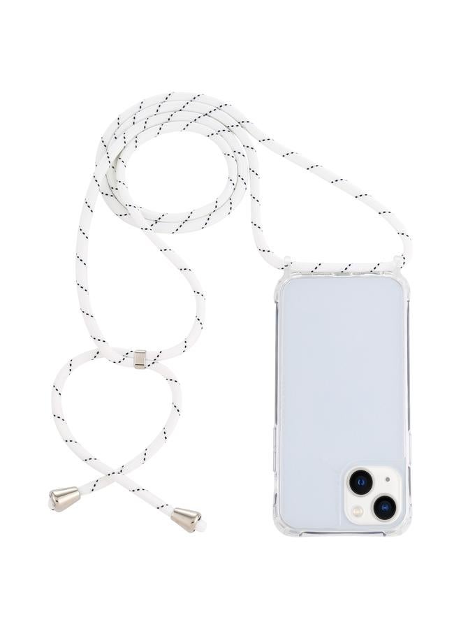S-TOP Case For iPhone 15 Plus Transparent Acrylic Airbag Shockproof Phone Protective Case with Lanyard - Image 1