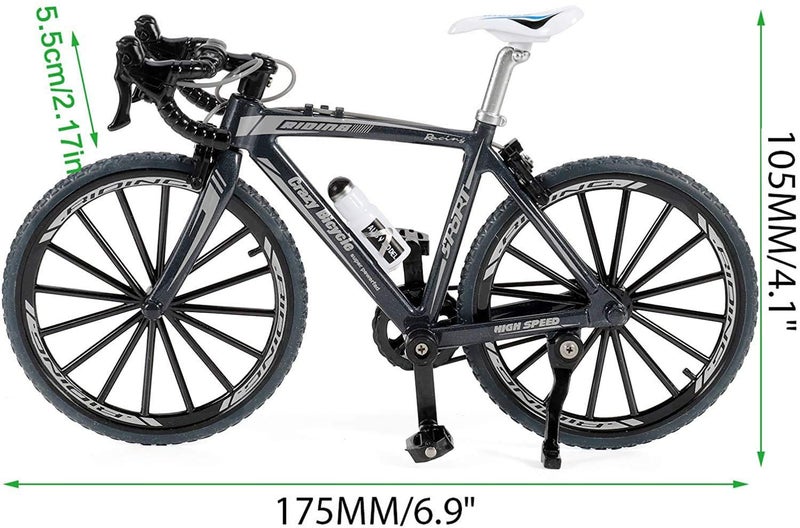 Magicwand® Die-Cast Zinc Alloy 1:10 Scale【Toy-Miniature】 Racing Toy Bicyle Fully Working Model【Black】【1 Pc】 - Image 4