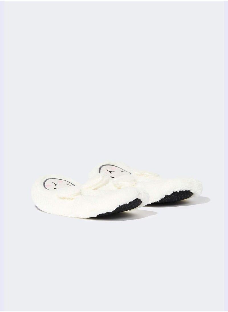DeFacto - Printed Plush Home Slippers - Image 1