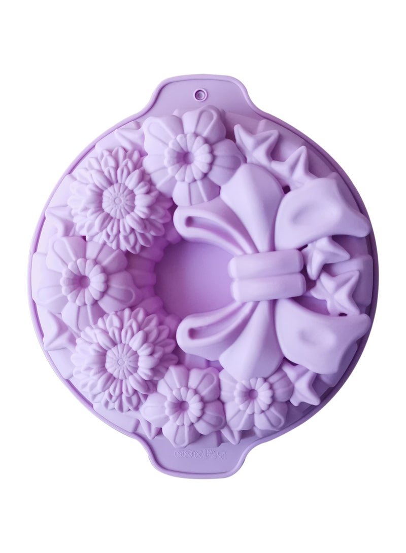 asmat Lavender Bow Tie Flower Silicone Cake Mold | Non-Stick Design for Desserts and Bakes, Food-Grade, Non-Stick for Easy Use - Image 4