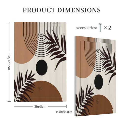 Yamxbfa Mid Century Black Sun Boho Leaf 1 Gang Light Switch Covers No Device Wall Plate Decorative Unique Blank Switchplate Electrical Faceplate for Kitchen Bathroom Bedroom Home Decor - Image 5
