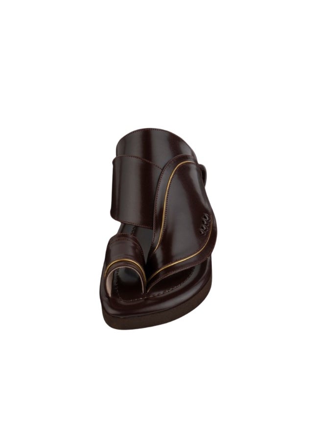 NAD Classic brown gilded arabic sandals  - Image 3