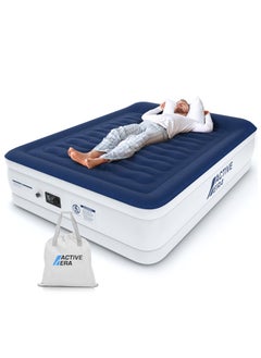 ACTIVE ERA Luxury King Size Inflatable Mattress - Elevated Air Mattress with Built-in Pump, Raised Pillow and Structured I-Beam Technology, Height 56cm  - Image 1