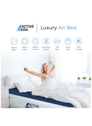 Luxury King Size Inflatable Mattress , Elevated Air with Built,in Pump, Raised Pillow and Structured I,beam Technology