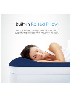 ACTIVE ERA Luxury King Size Inflatable Mattress - Elevated Air Mattress with Built-in Pump, Raised Pillow and Structured I-Beam Technology, Height 56cm  - Image 4