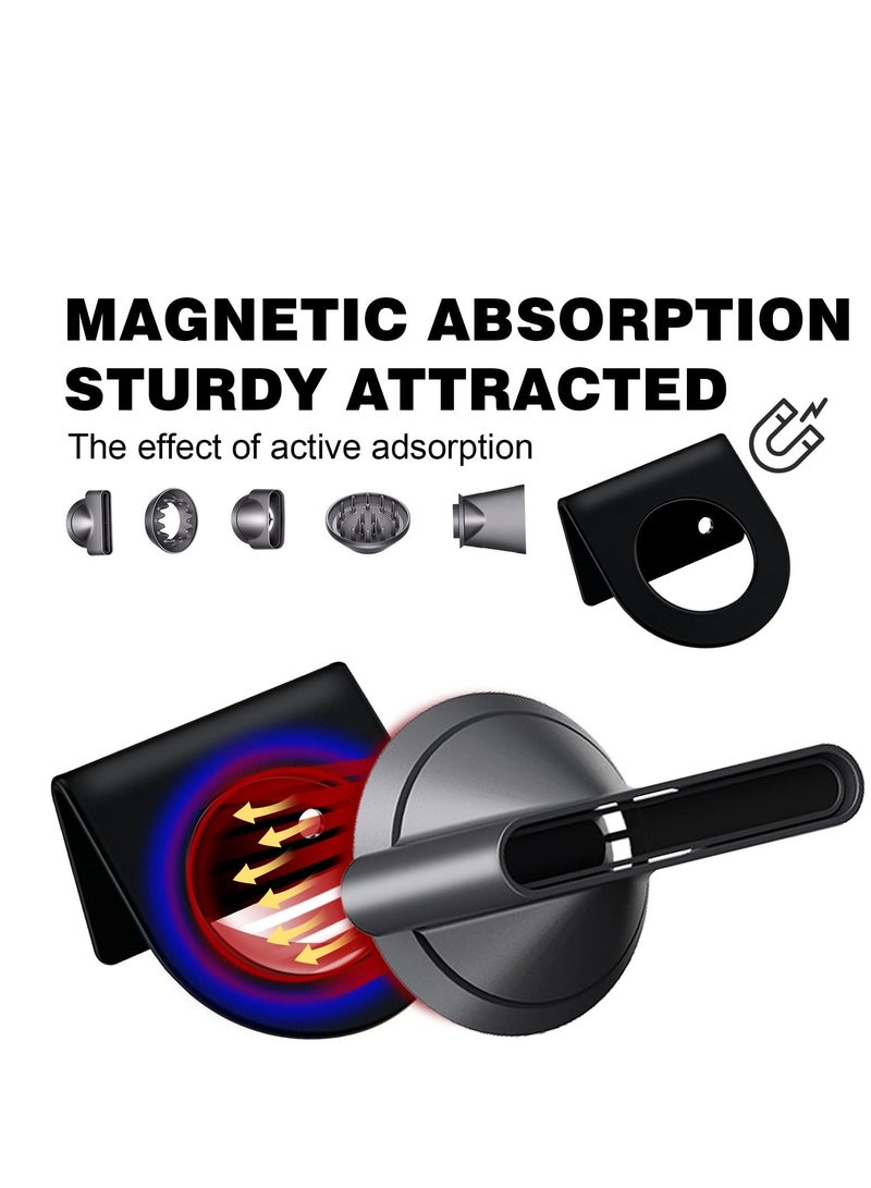 SYOSI مجموعة من 5 حاملات مجفف شعر مثبتة على الحائط من ديسون، حامل مجفف شعر للحمام - Image 3