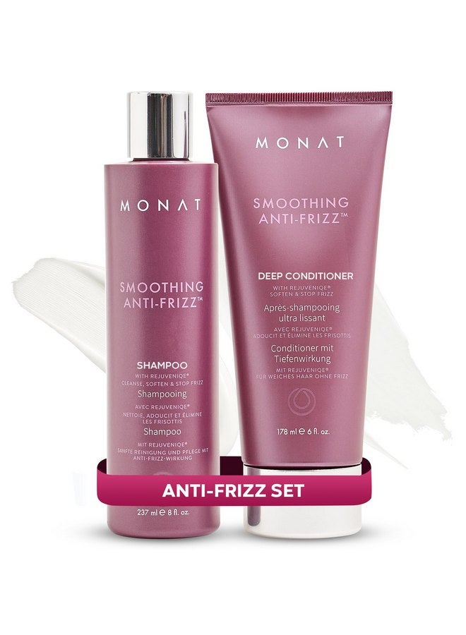 MONAT Smoothing Anti-Frizz Set - Natural Frizz Ease Shampoo & Frizz Dismiss Conditioner for Lightweight Frizz Control and Smooth, Shiny Hair - Image 1
