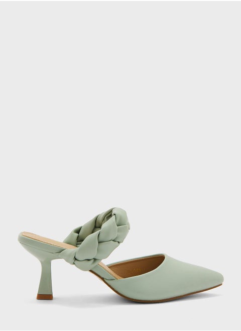 Braided Strap Pointed Pump