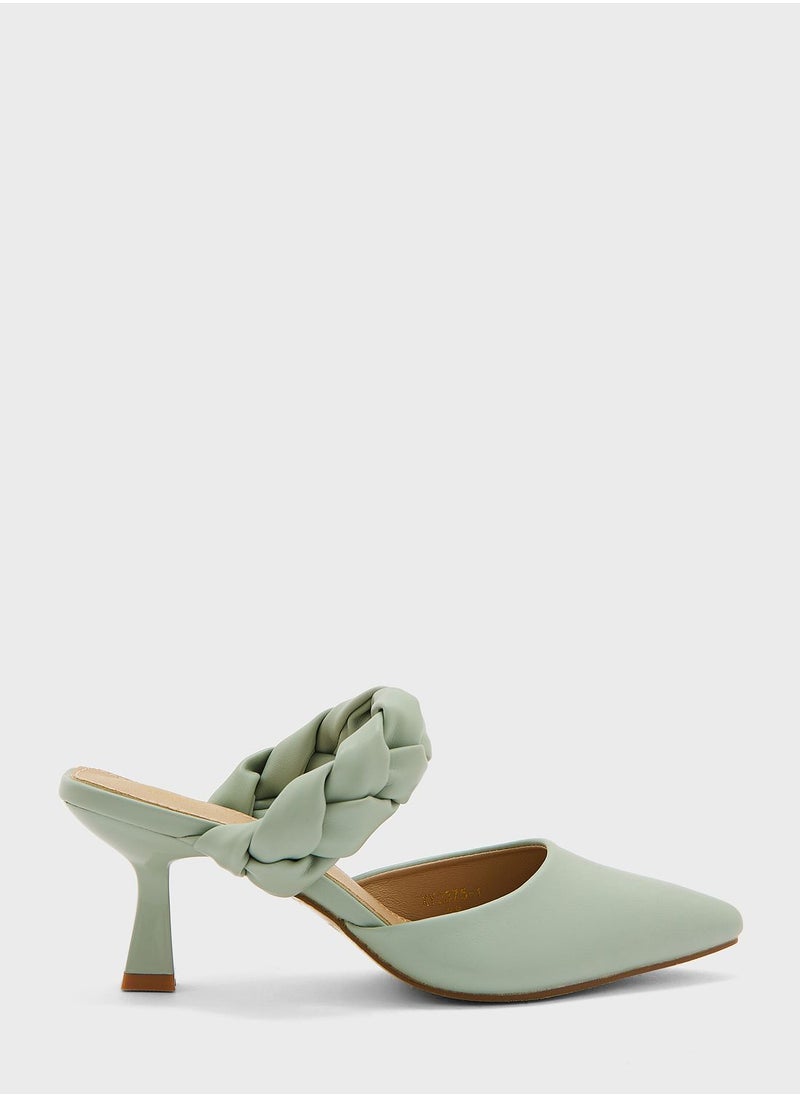 ELLA - Braided Strap Pointed Pump - Image 1