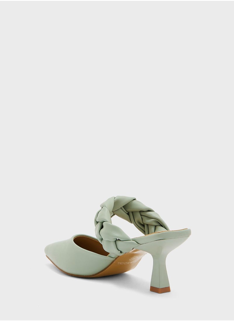 ELLA - Braided Strap Pointed Pump - Image 1