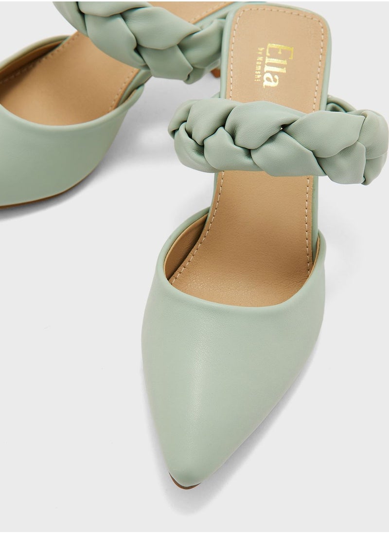 ELLA - Braided Strap Pointed Pump - Image 1