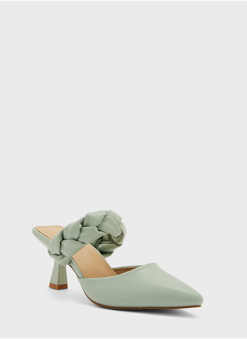 ELLA - Braided Strap Pointed Pump - Image 1