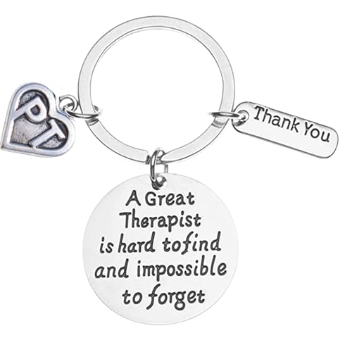 Infinity Collection Physical Therapy Keychain - Physical Therapy Jewelry - Gifts for Physical Therapists, A Great Therapist is Hard to Find but Impossible to Forget - Image 1