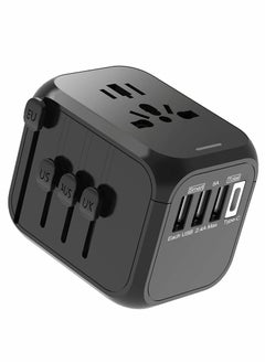 Universal International Travel Power Adapter with High Speed 2.4A USB, European Adapter