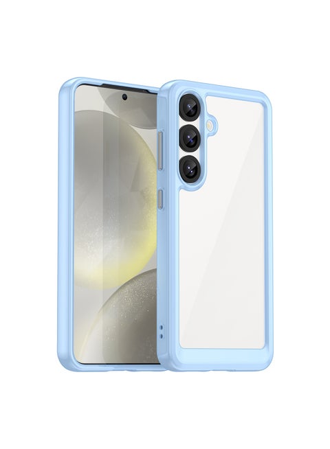 Non Yellowing Drop Protection Thin Flexible Silicone TPU Shockproof Protective Slim Fit Phone Cover for Samsung Galaxy S25 5G Blue