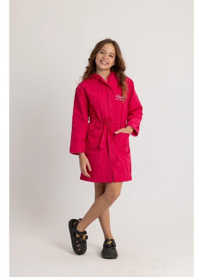 Girl' Waterproof Swim Robe – Fuchsia - Image 1